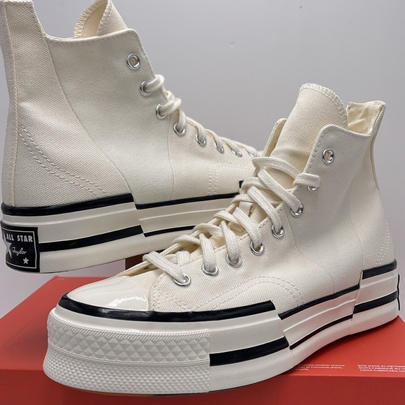 Converse WMNS CHUCK 70 PLUS HI
EGRET/BLACK/EGRET A00915C Platforms Sneakers - Picture 11 of 16